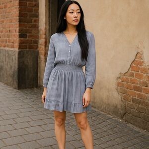 Rails Jasmine Tibet Linen Blend Shirt Dress S